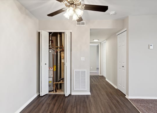 Living Area with Plank Flooring