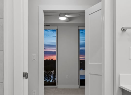 Spacious Walk-In Closet with Built-In Shelving