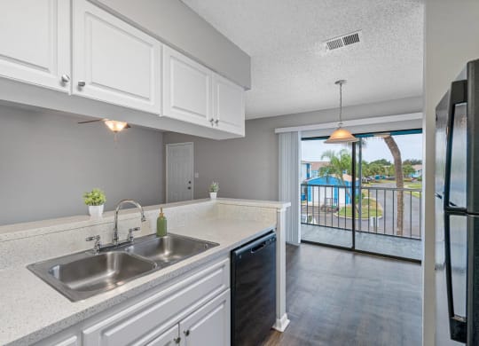 Kitchen with White Cabinetry