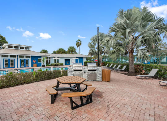 Outdoor Patio Area Near Pool