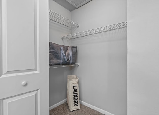 Walk-In Closet With Built-In Shelving