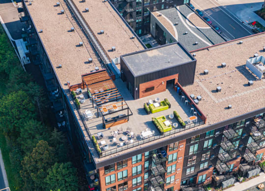 Aerial View Of The Rooftop Deck