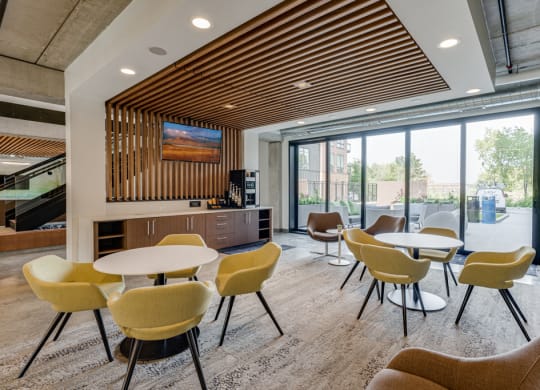 Coffee Area with Tables and Chairs