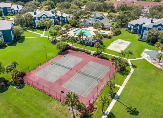 Aerial View Of The Tennis Courts