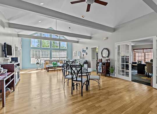 Clubhouse Lounge With Wood-Style Floors