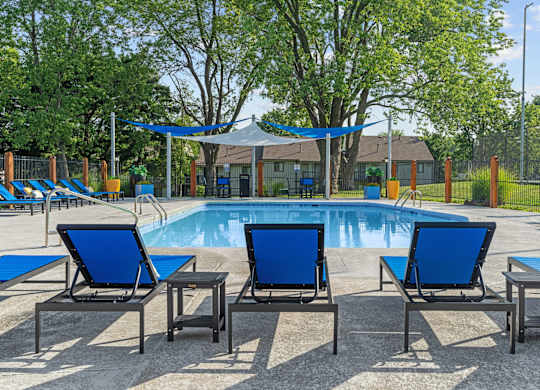 Pool with sundeck