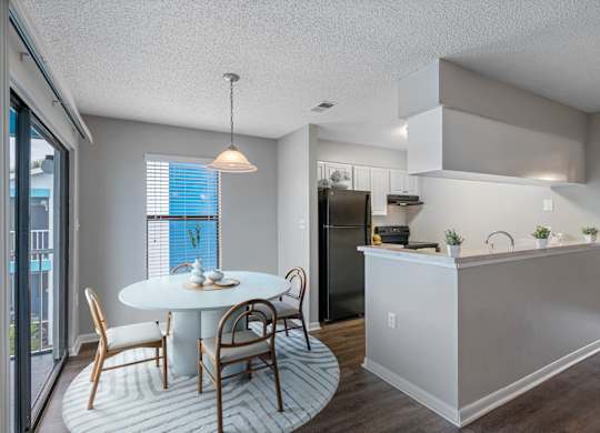 Separate Dining Area With Wood-Style Floors