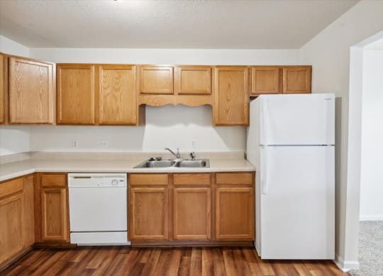 Kitchen with Wood Cabinets