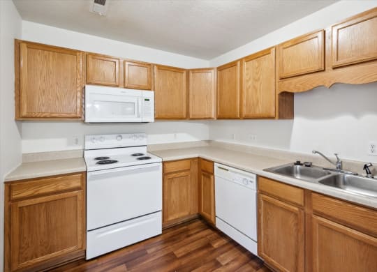 Kitchen with White Appliances