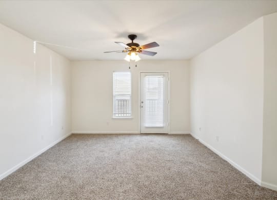 Living Room with Plush Carpeting