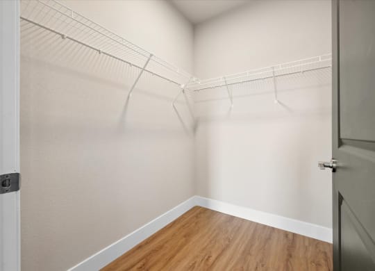 Walk-In Closet With Built-In Shelving