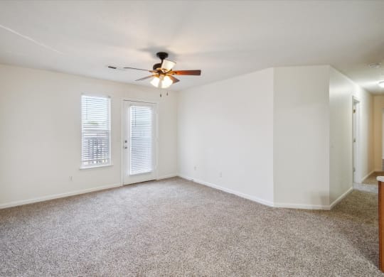 Living Room with Plush Carpeting