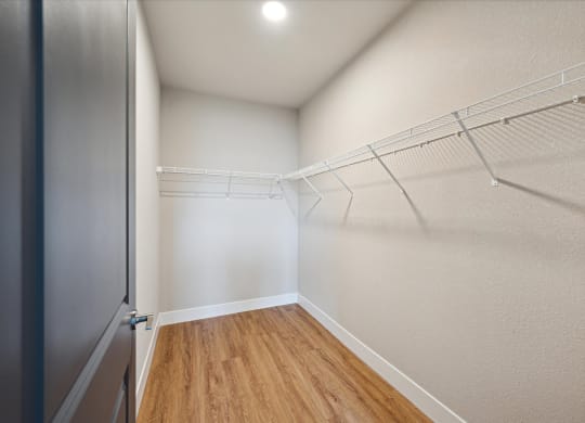 Walk-In Closet With Built-In Shelving