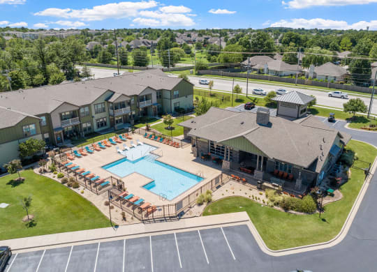 Aerial View of Pool and Clubhouse