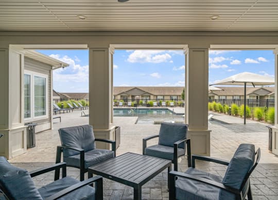 Covered Patio near pool