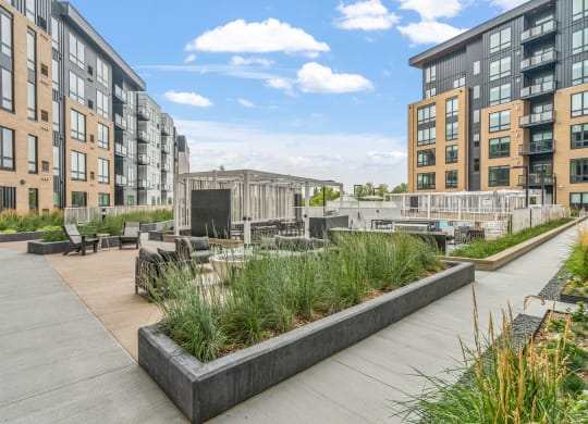 Social Deck Area in Courtyard