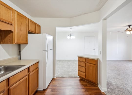 Kitchen with Wood Cabinets