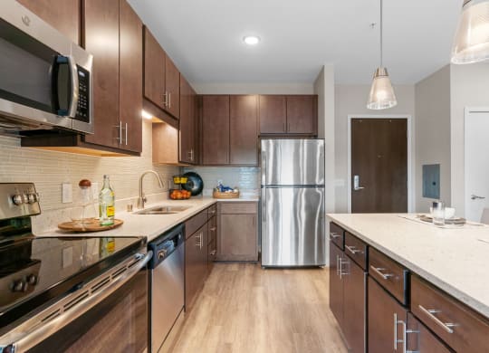 Modern Kitchen with Stainless Steel Appliances