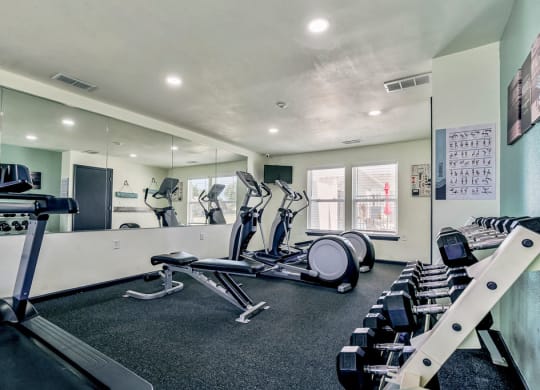 Cardio Equipment & Free Weights At The Fitness Center