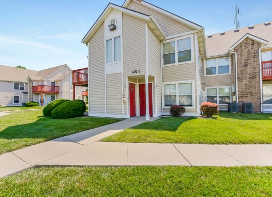 Sidewalk Leading Up To Apartment Homes Featuring Private Entrances