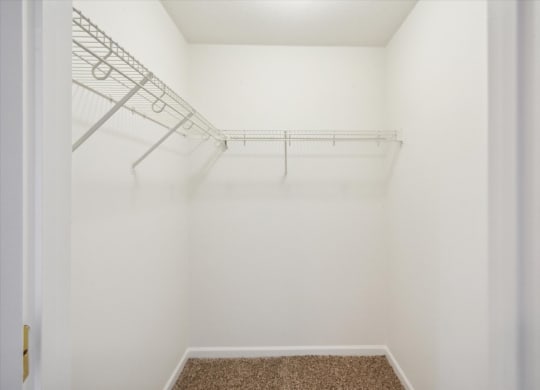 Walk-In Closet With Built-In Shelving