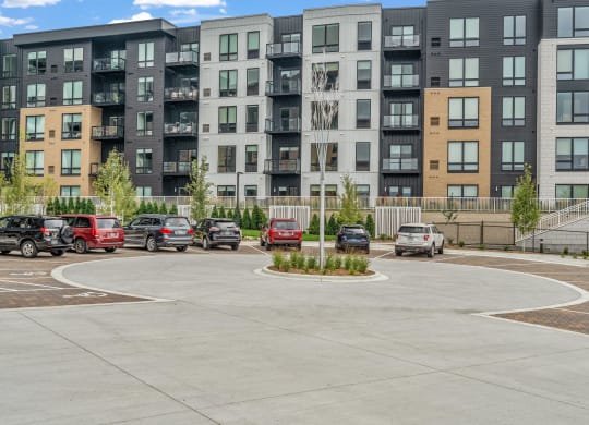 Courtyard Entrance with Parking