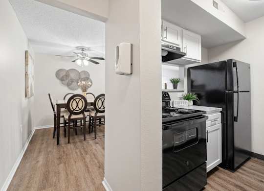 Kitchen with Black Appliances