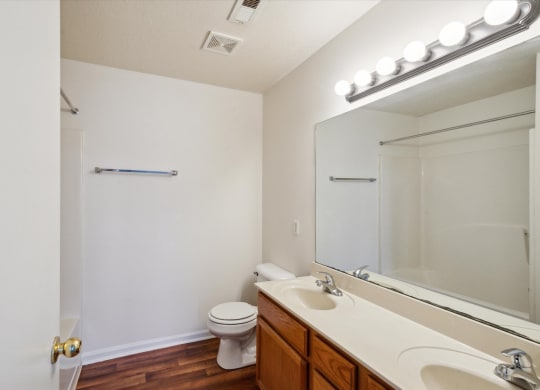 Bathroom With Wood-Style Flooring
