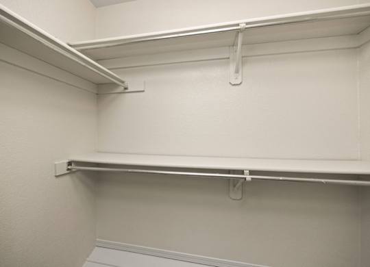 Walk-In Closet With Built-In Shelving