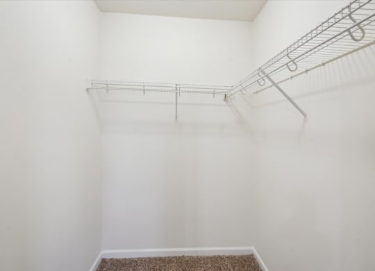 Walk-In Closet With Built-In Shelving