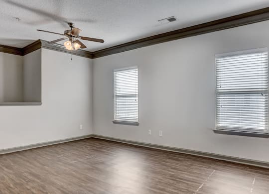 Living Room Area With Crown Molding