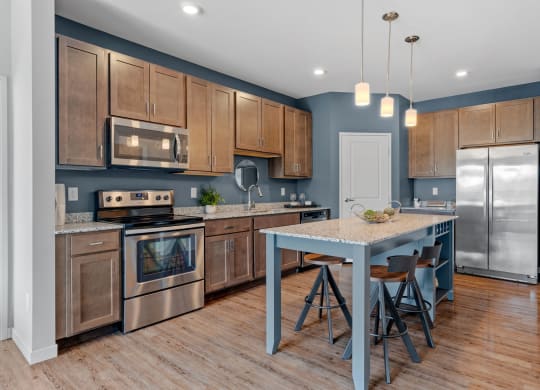 Gourmet Kitchen with Stainless Steel Appliances