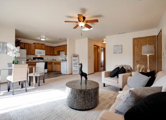 Open-Concept Living, Dining & Kitchen