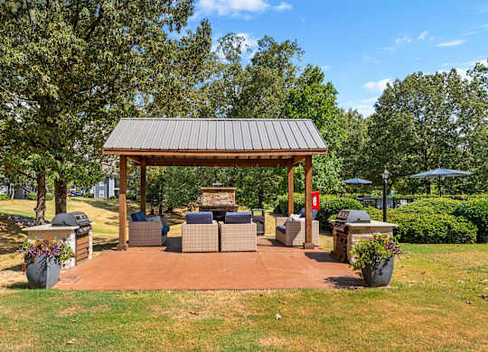 Picnic area with grills