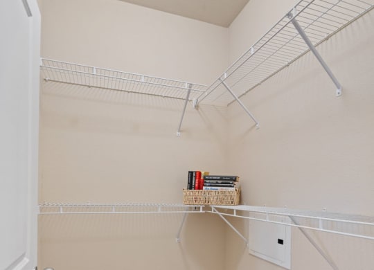 Walk-In Closet With Built-In Shelving