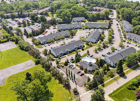Aerial View of Green Meadows