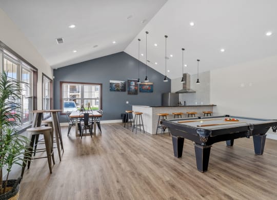 Community Room with Pool Table