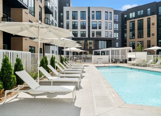 Outdoor Pool with Lounge Chairs
