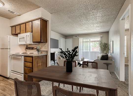 Kitchen with White Appliances