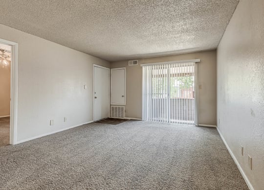 Living Room with Patio Walkout