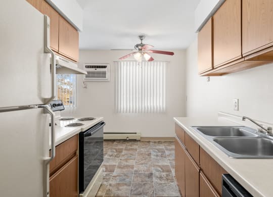 Kitchen with Wood Cabinets