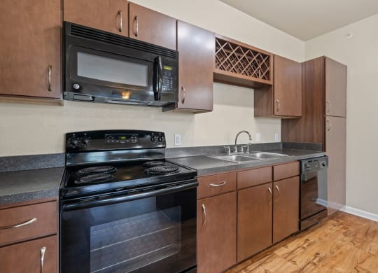 Kitchen with Black Appliances