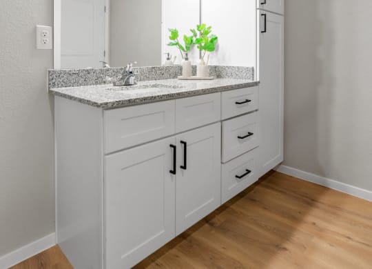 Bathroom with White Cabinets