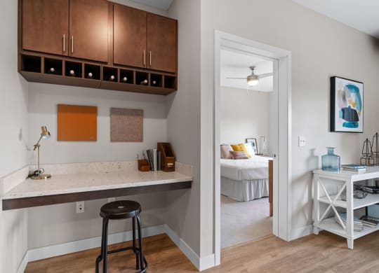 Built-In Desk Space