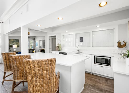 Clubhouse Kitchen With Barstool Seating