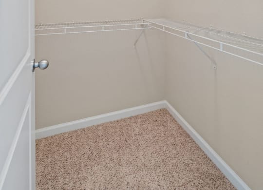 Walk-In Closet With Built-In Shelving