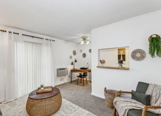 Living Area with Patio Walkout