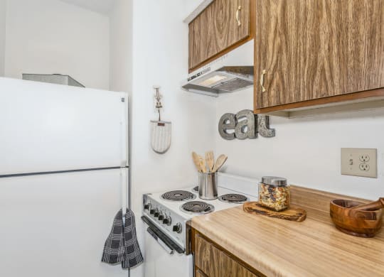 Kitchen with White Appliances