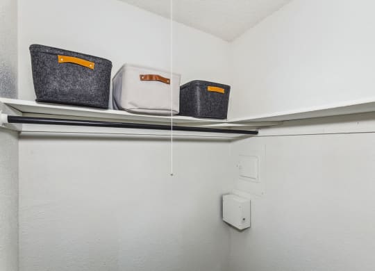 Walk-In Closet With Built-In Shelving