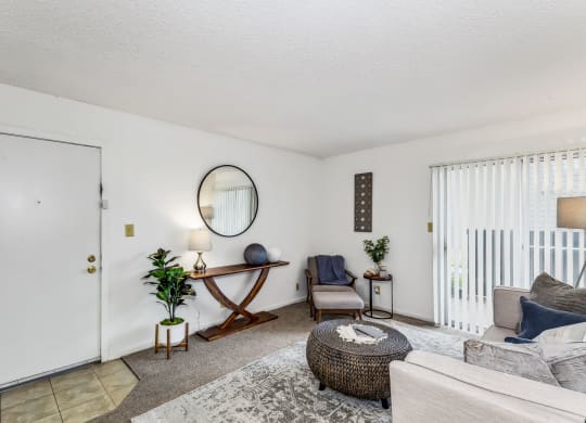 Living Area with Carpet